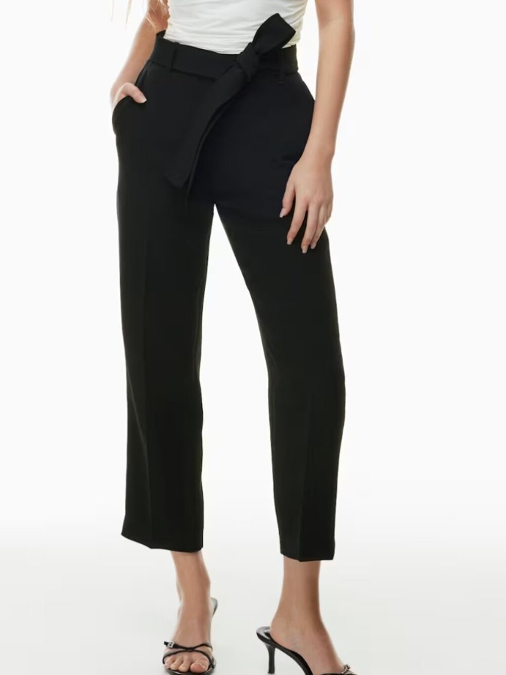 Aritzia Wilfred Tie Front Pant - Size 2, Black